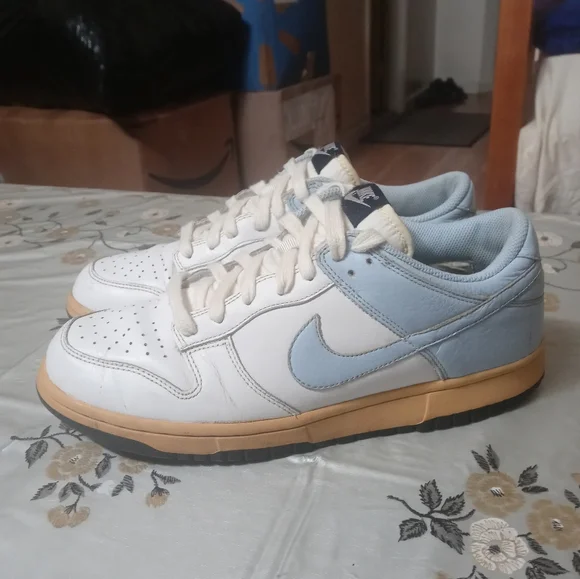 Nike Dunk Low WhiteIce Blue-Obsidian Vintage 2007 size 9.5